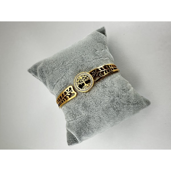 Bronz Ağaç Desenli Bileklik